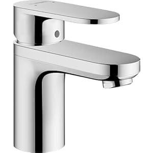 hansgrohe Waschtischarmatur Vernis Blend, Wasserhahn Bad mit Auslauf Höhe 70 mm, mit Zugstange, Badarmatur wassersparend, Chrom