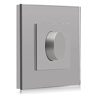 BSEED Dimmer Schalter Dimmer mit Drehschalter 500W Unterputz Drehdimmer Schalter LED-Dimmschalter für Dimmbare Glühlampen und LED-Lampen geeignet Grau