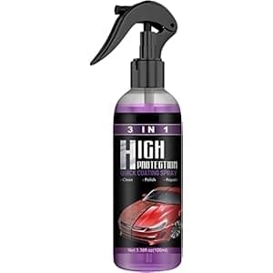 3 in 1 High Protection Quick Car Coating Spray, Car Scratch Nano Repair Spray, Ceramic Coating Fortify Quick Coat Car Wax Polish Spray, 3.8oz (1pcs)