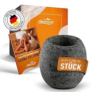 ALPENHAUCH Sauna Ei aus massivem Speckstein [5x5cm] – Hitzebeständige Sauna Aromaschale für intensiven Duft – Natürliches Saunaei für Mentholkristalle & Saunaöle – Sauna Zubehör – Saunazubehör